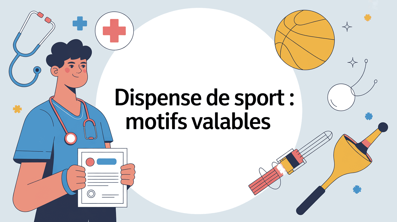 Illustration motif valable pour dispense de sport
