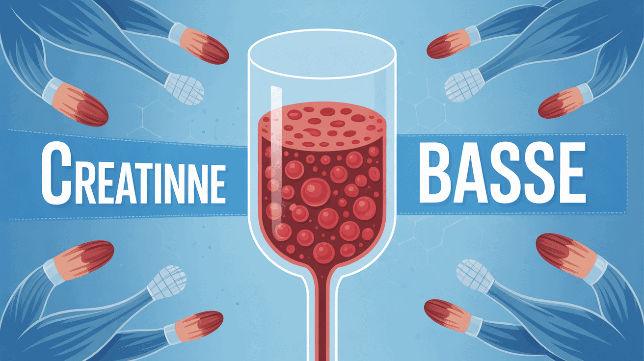 créatinine basse éprouvette sang reins muscles