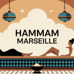 Illustration hammam Marseille dômes vapeur mosaïque détente
