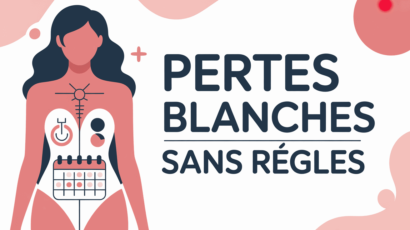 j'ai pas mes regles mais des pertes blanches silhouette femme cycle