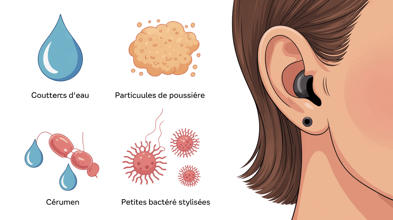 Illustration causes oreille qui gratte