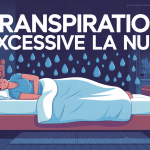 Illustration transpiration excessive la nuit dans un lit