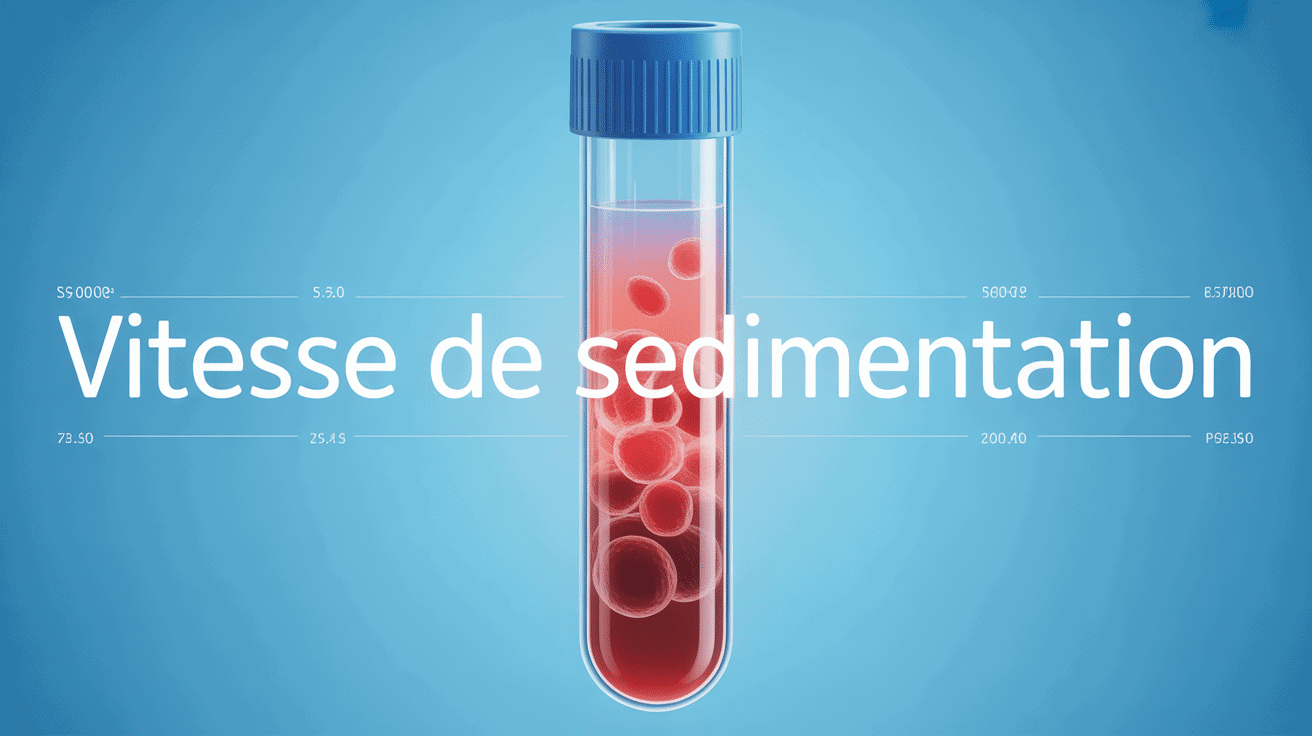 Schéma vitesse de sédimentation sang dans tube