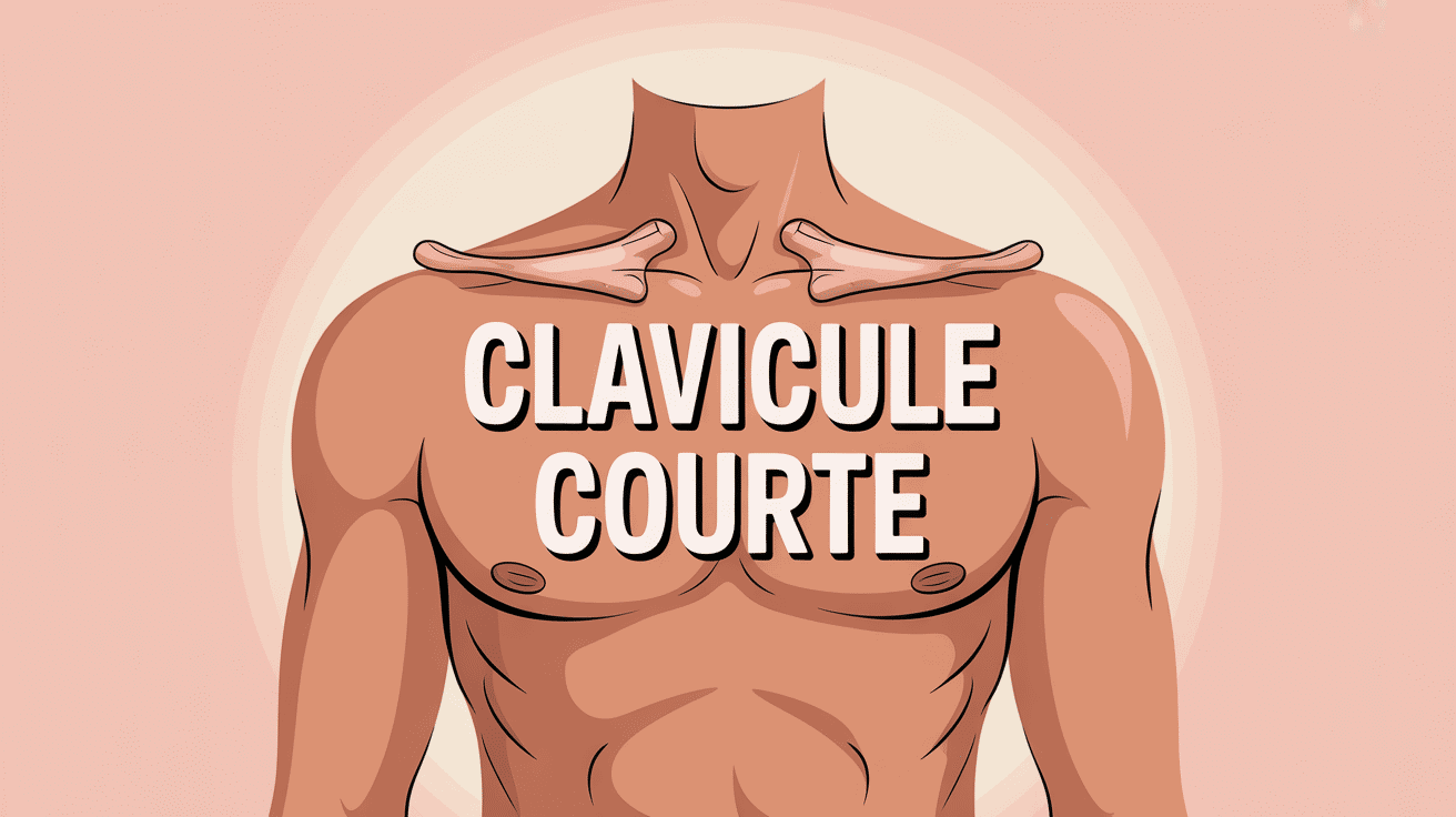 Illustration de clavicule courte sur torse humain