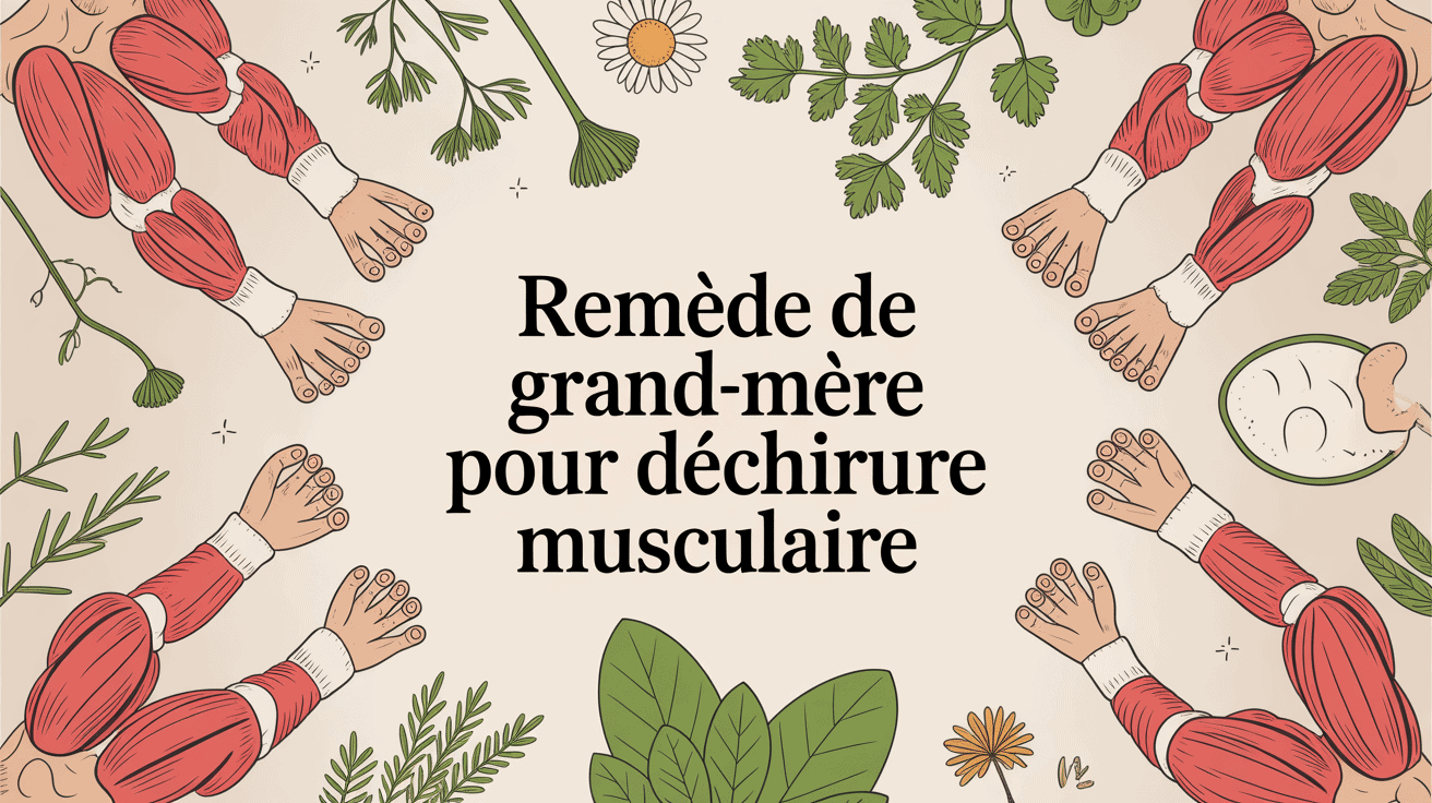 illustration remède de grand-mère pour déchirure musculaire