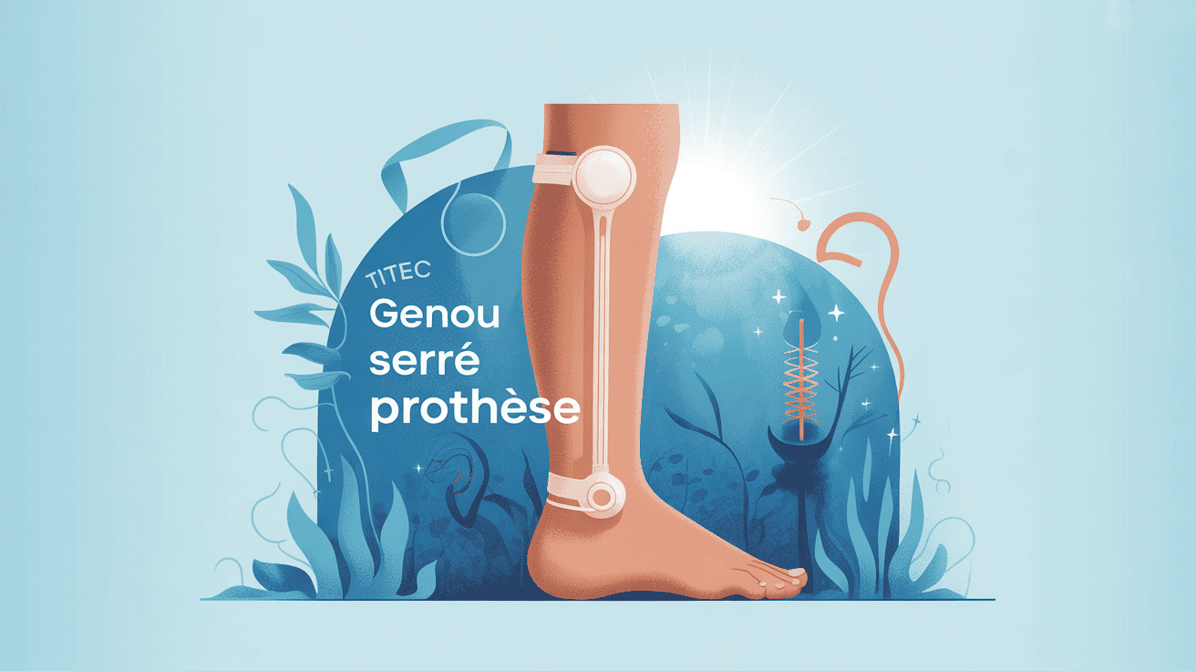 Illustration genoux comme serré dans un étau après opération prothèse