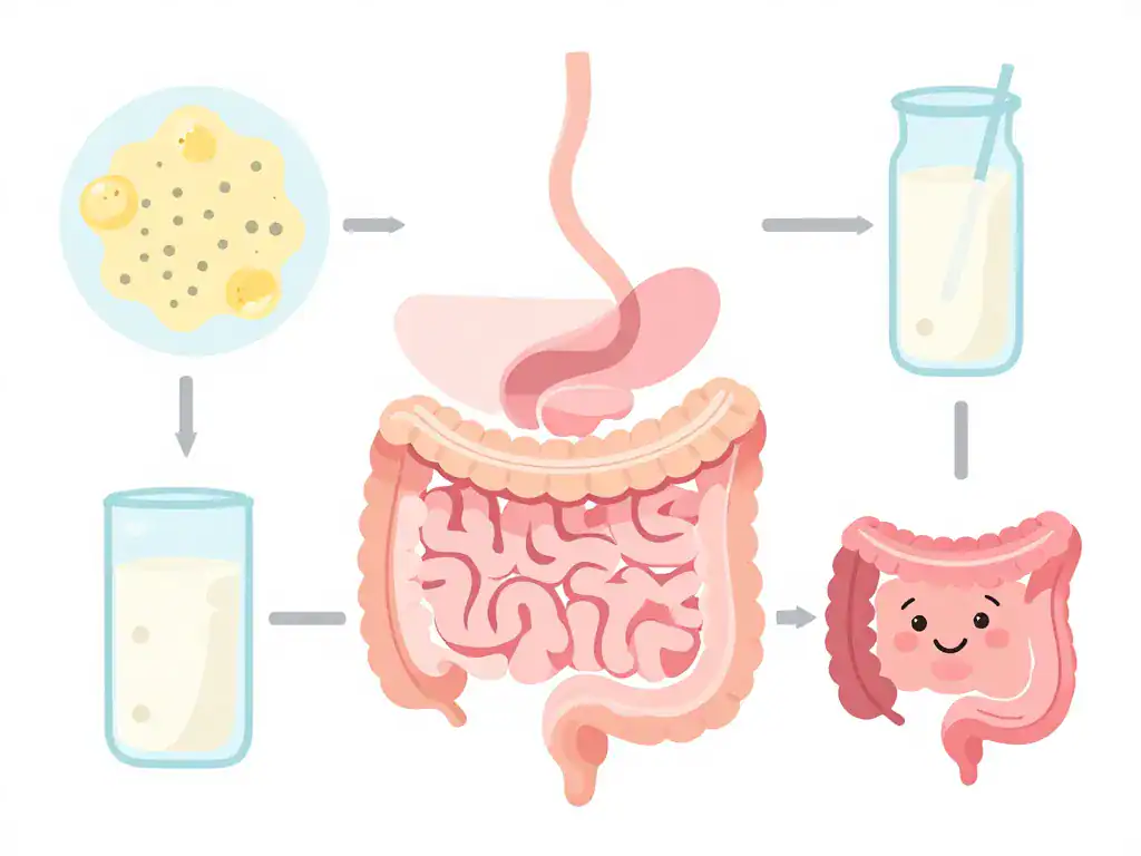 schéma digestion lait sans lactose enzymes