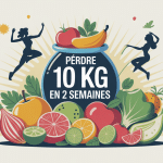 perdre 10 kg en 2 semaines savoirmaigrir.fr illustration vectorielle balance santé