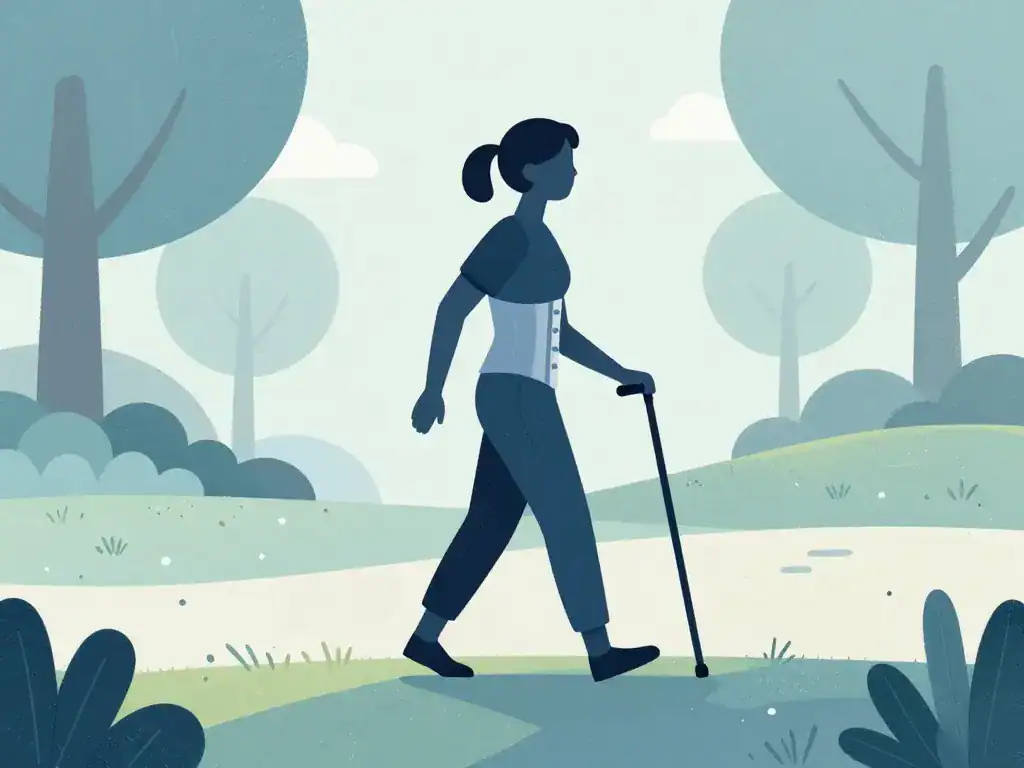 peut-on marcher avec un tassement de vertèbre adaptation marche cane corset