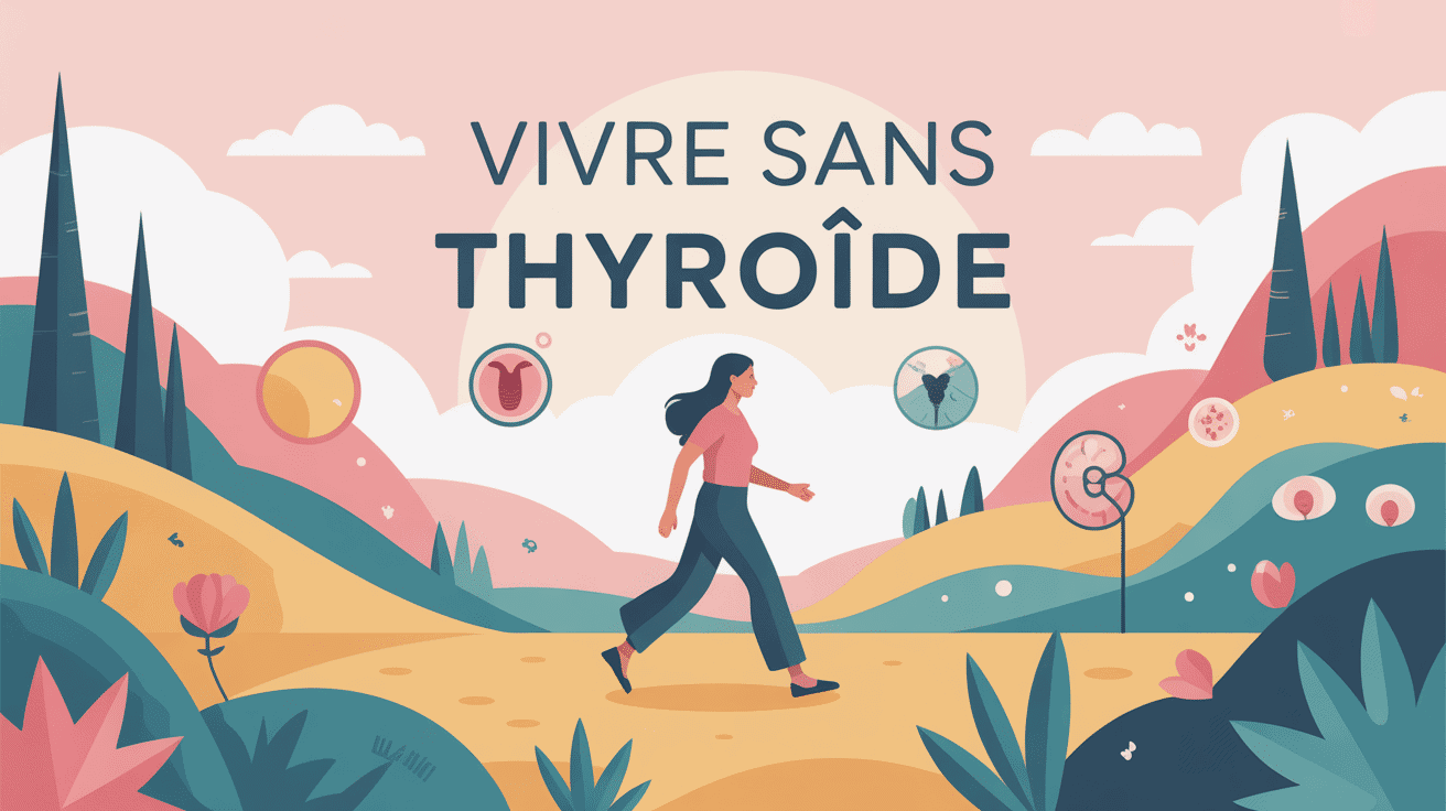 vivre sans thyroïde espérance de vie illustration globale positive