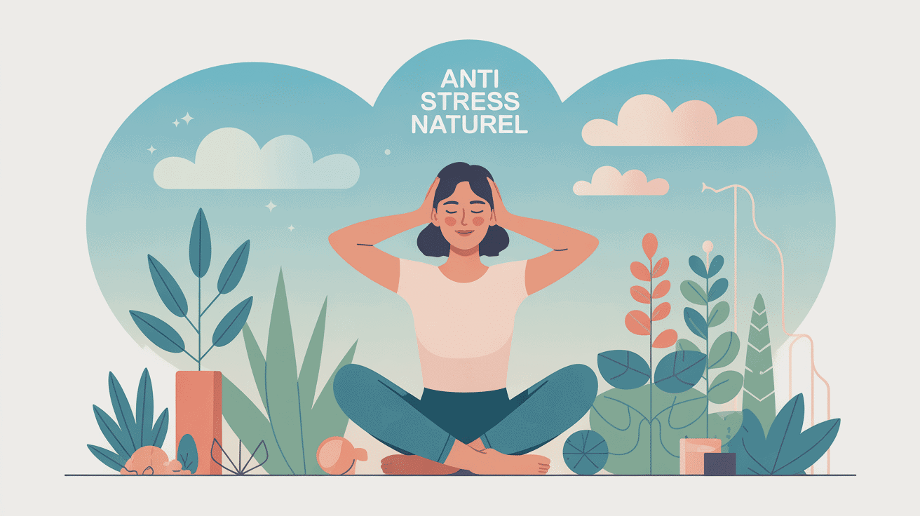 illustration anti stress naturel bien-être détente