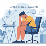 combien d'arrêt de travail pour une épicondylite personnage tenant son coude