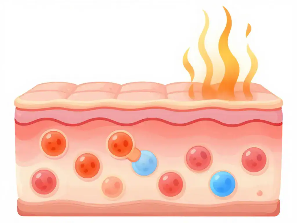 concept diagramme creme coup de soleil effets peau