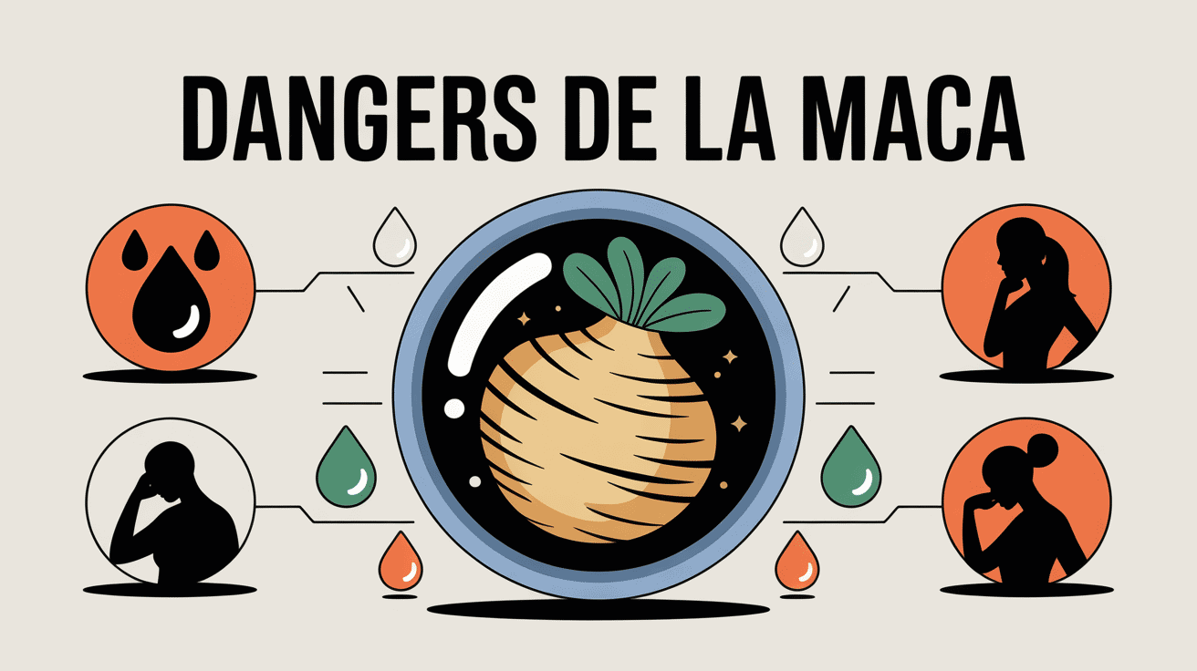 Illustration danger de la maca sous loupe