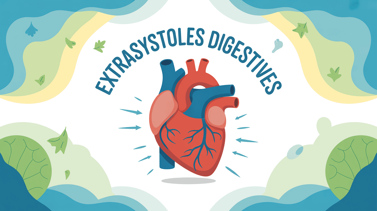 illustration extrasystoles dues a l'estomac cœur et digestion