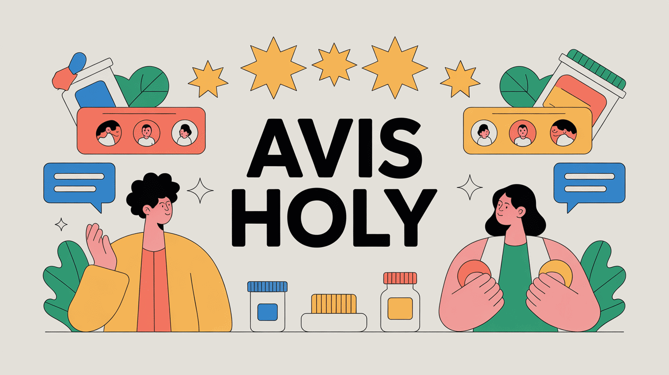 illustration vectorielle holy avis étoiles dialogue et compléments alimentaires