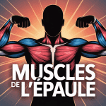 illustration stylisée muscles de l epaule format vectoriel