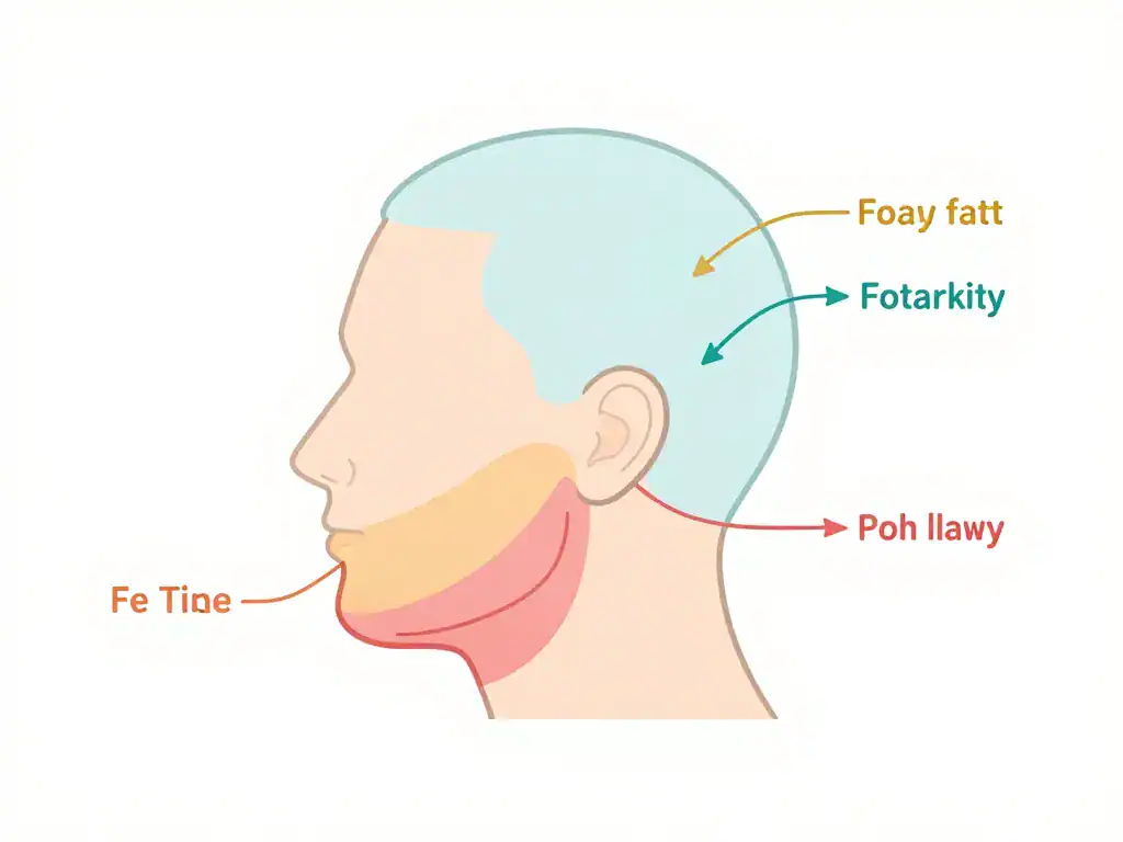 Schéma causes perdre son double menton en 10 jours