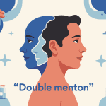 Illustration vectorielle perdre son double menton en 10 jours