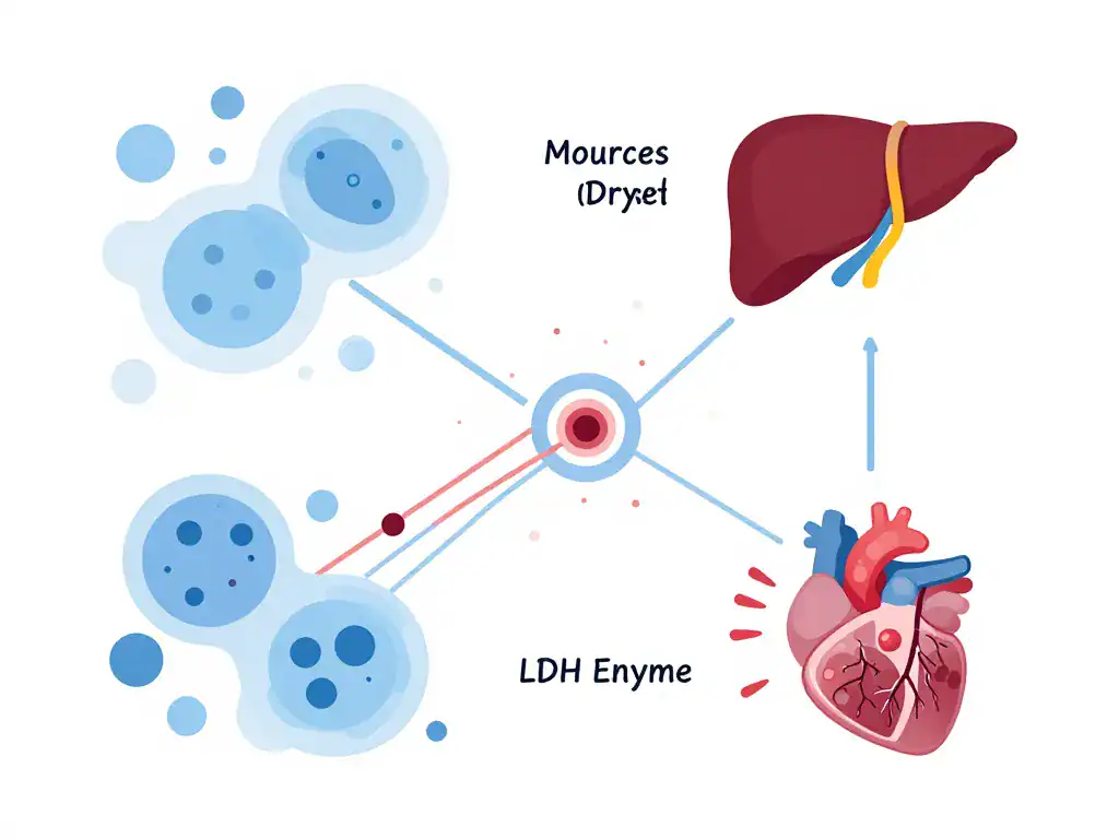 Schéma LDH, origine et lien cancer