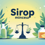 Image sirop minceur, perte de poids, vecteur moderne