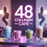 Illustration 48 Collagen Café avec café coloré et peau régénérée