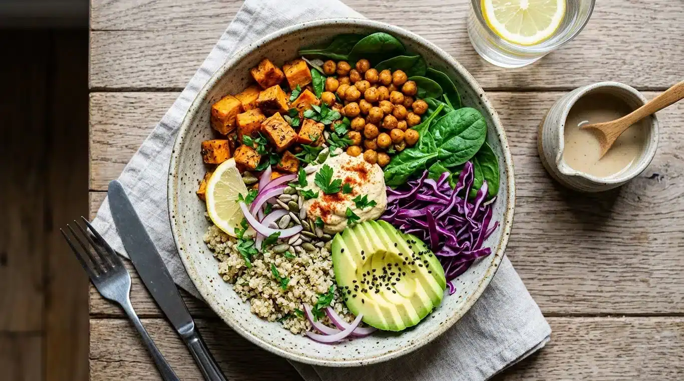 Buddha bowl au quinoa et patates douces