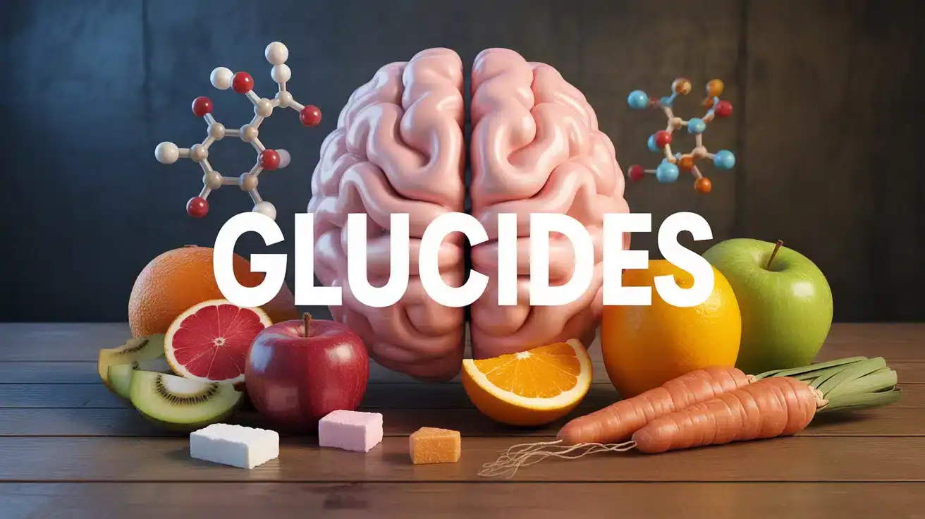 Illustration vectorielle glucides fruits céréales cerveau