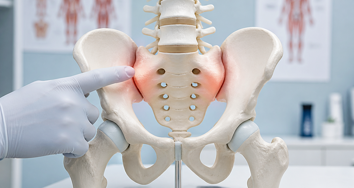 Modèle anatomique douleur sacrum