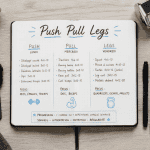 planning push pull legs sur bureau