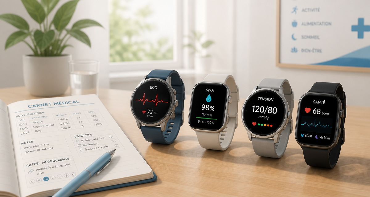 meilleur montre connectée santé quatre modèles affichage santé