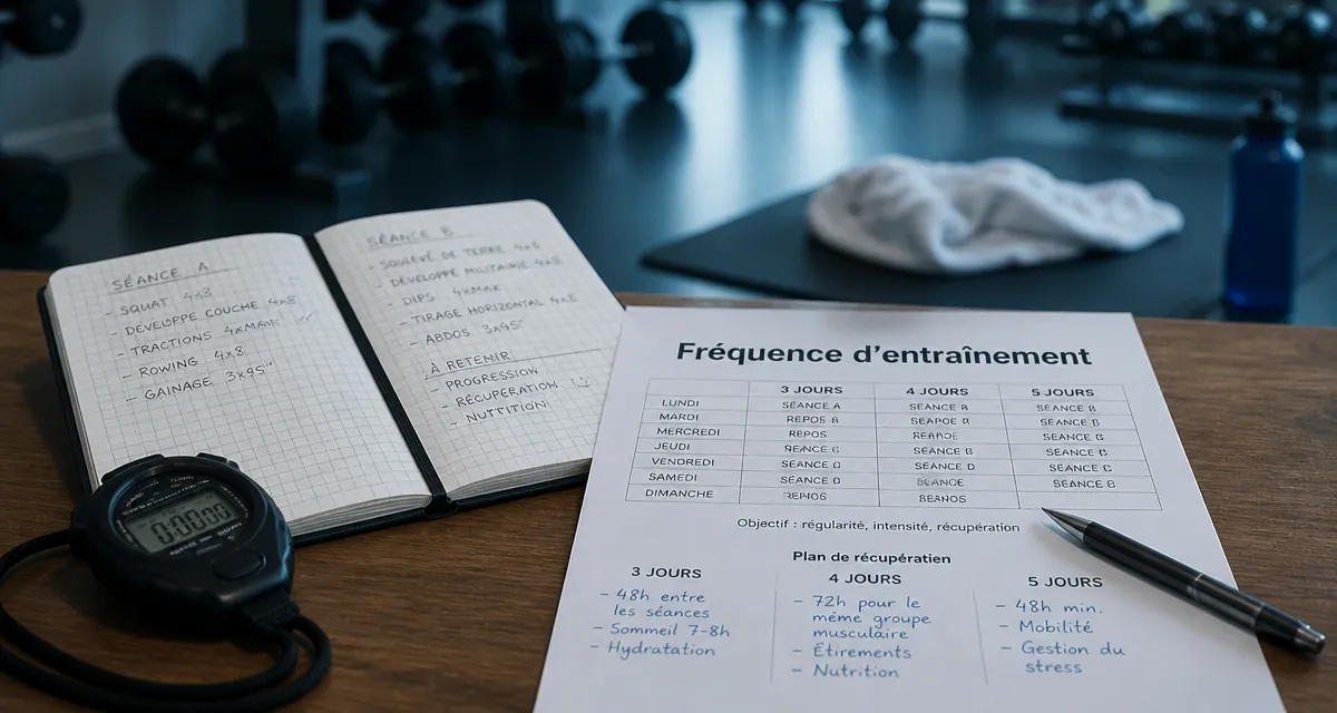 Musculation tous les jours : carnet récupération et repos pour progresser