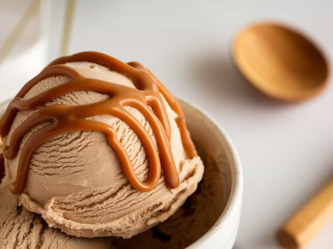 Treat Yourself with These 14 Cold Brew Coffee Ice Cream Recipes 5 5. Salted Caramel Cold Brew Swirl