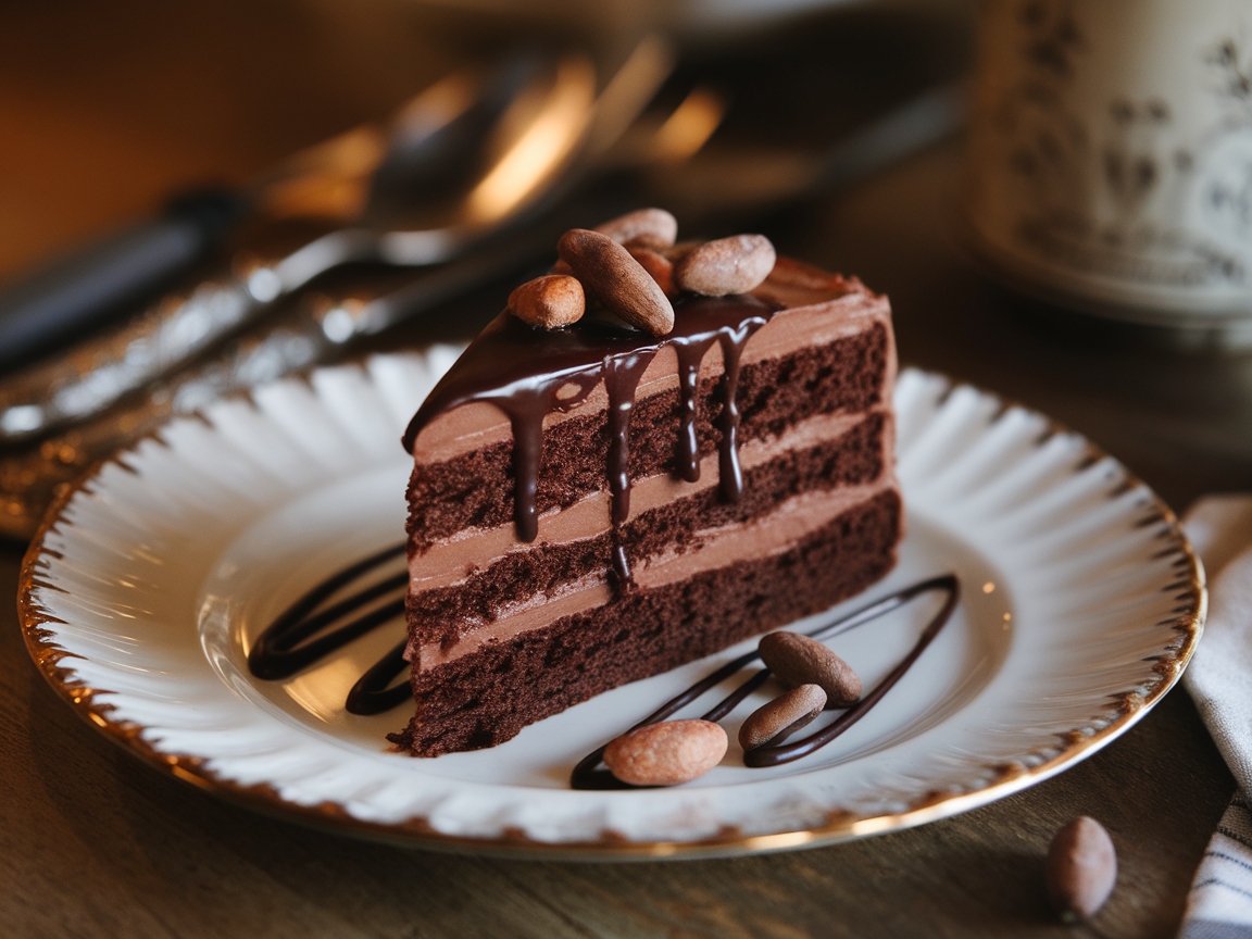 Sweeten Your Afternoon Coffee Break with These 15 Delicious Cakes 2 2. Rich Chocolate Fudge Cake