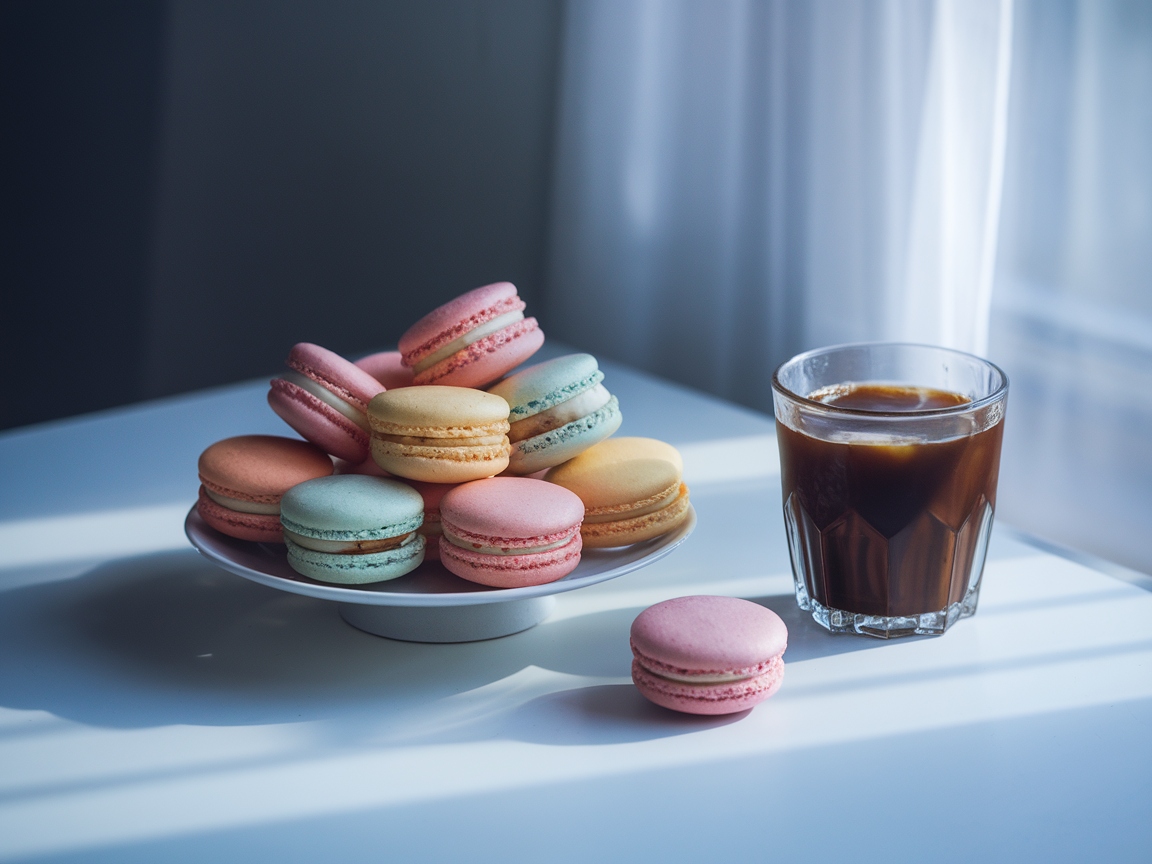 Sweet Treats That Were Made for Cold Brew 14 14. Elegant Macarons Match