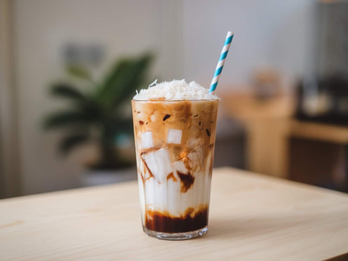 Sweet and Smooth 15 Coffee Recipes You’ll Love if You Have a Sweet Tooth 11 11. Coconut Caramel Iced Coffee with Shaved Coconut