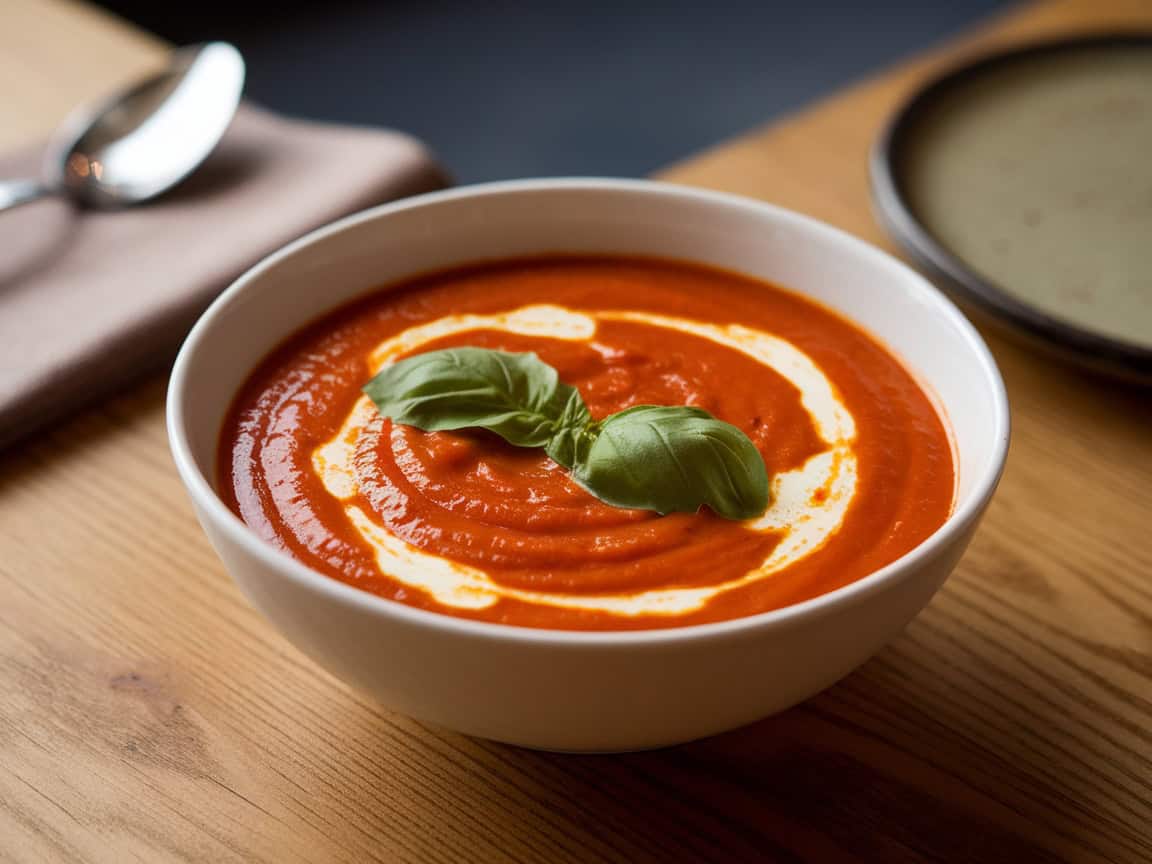 Soups and Stews That Surprisingly Pair With Coffee 1 1. Creamy Tomato Basil Soup