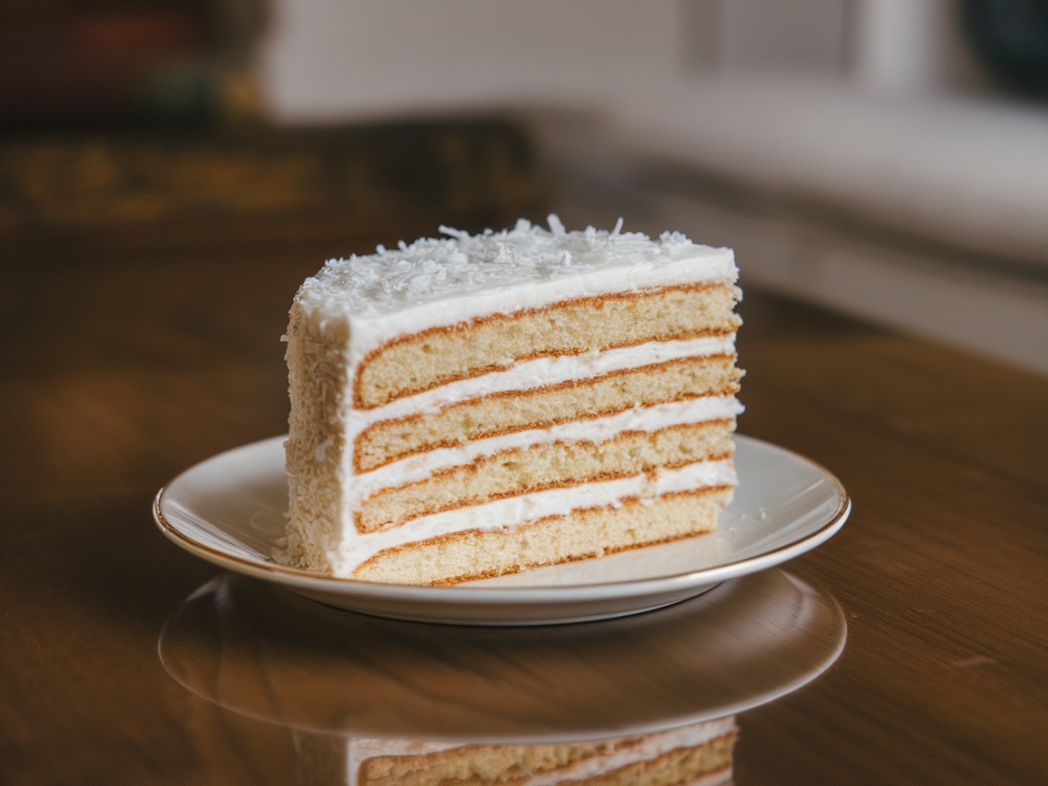 Sweeten Your Afternoon Coffee Break with These 15 Delicious Cakes 11 11. Coconut Layer Cake