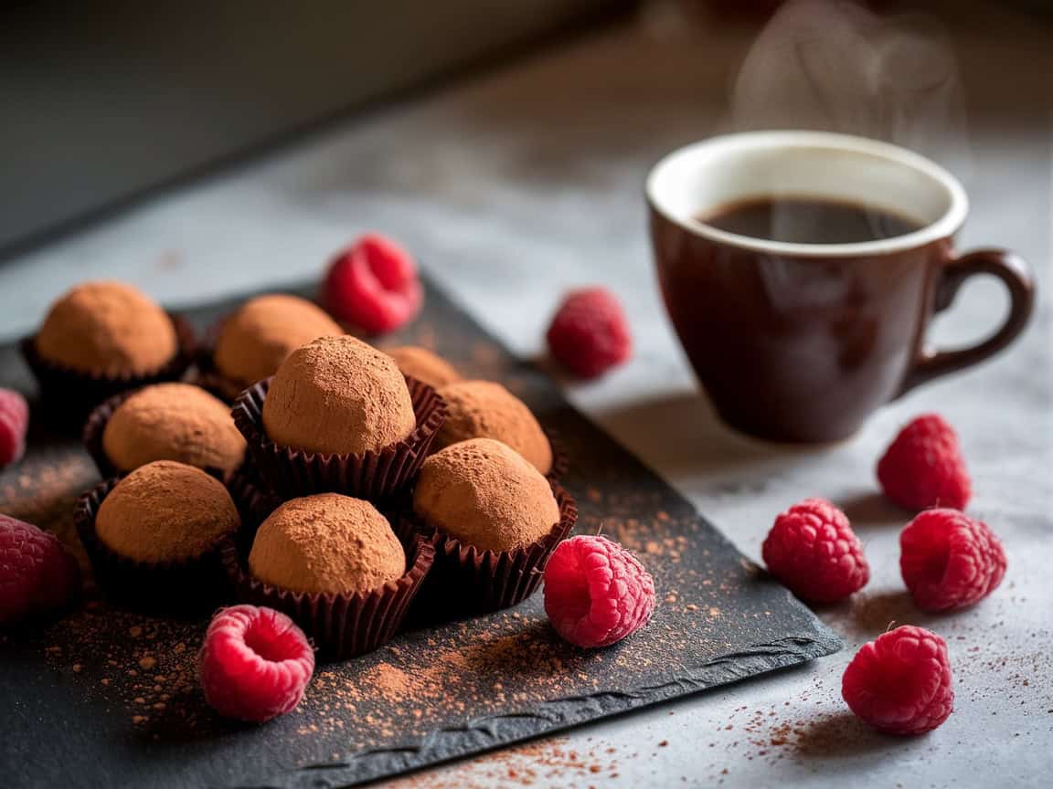 Elevate Your Coffee Time with These 15 Vegan Treats 15 15. Raspberry Dark Chocolate Truffles