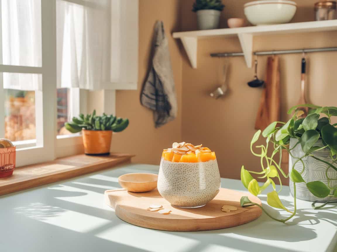 Breakfast Bowls That Pair Perfectly With Coffee 7 7. Chia Seed Pudding Bowl with Tropical Twist