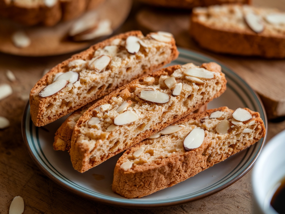 Sweeten Your Afternoon with These 15 Perfect Coffee Desserts 2 2. Crunchy Almond Biscotti