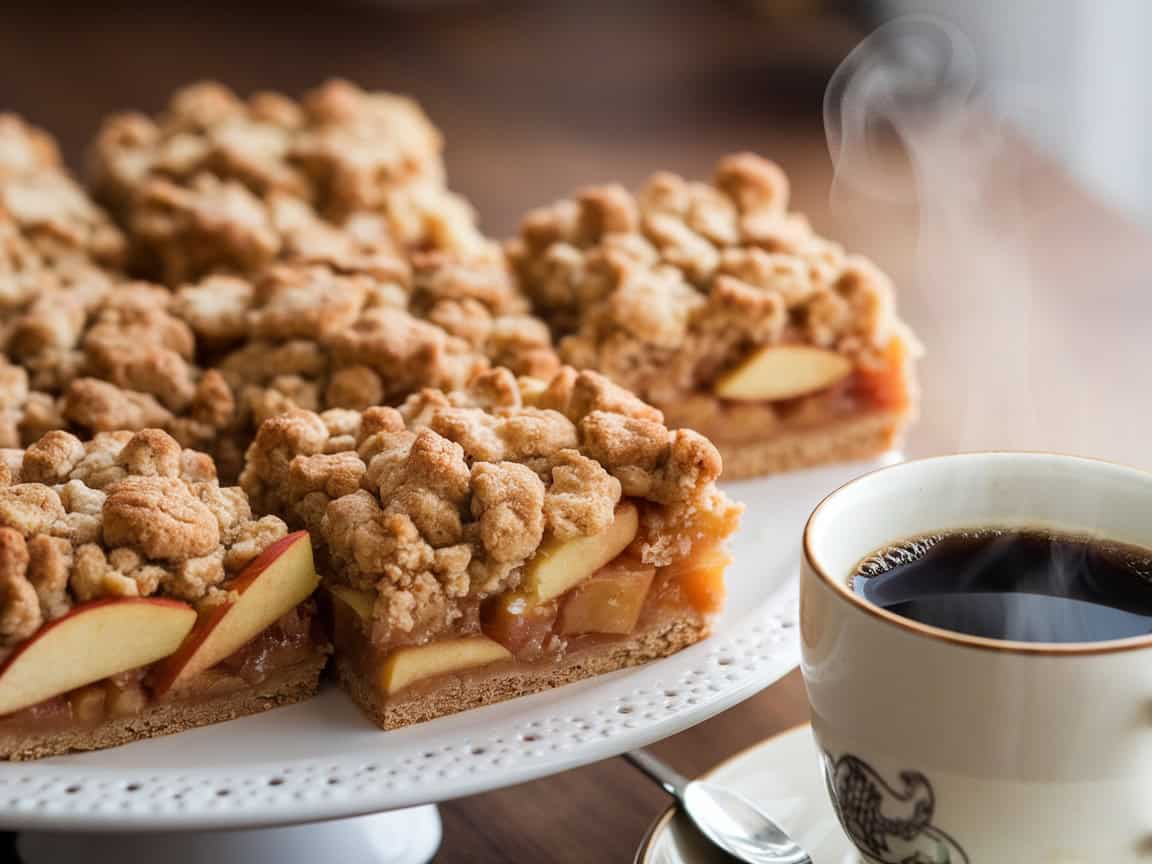 Elevate Your Coffee Time with These 15 Vegan Treats 14 14. Vegan Apple Cinnamon Crumble Squares