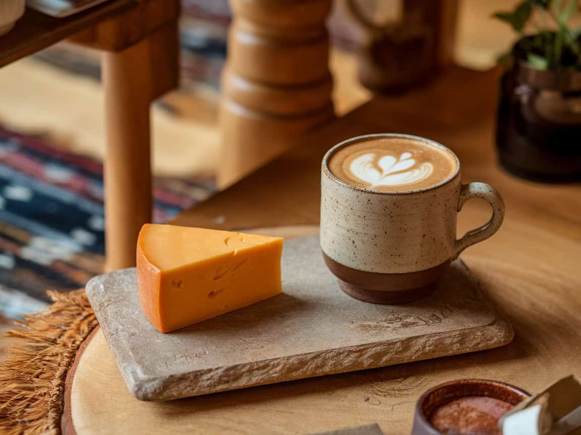 Cheese and Coffee Pairings You'd Never Think to Try 2 2. Sharp Cheddar with a Mellow Latte