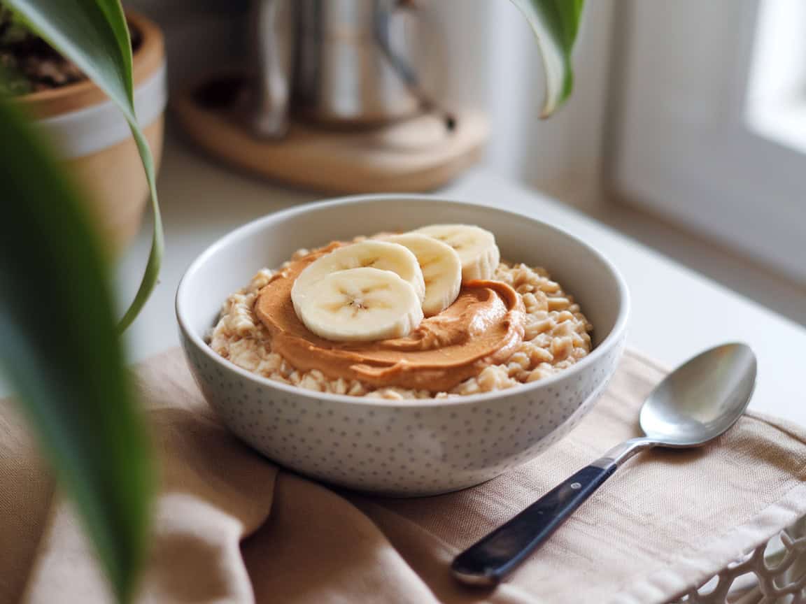 Breakfast Bowls That Pair Perfectly With Coffee 11 11. Peanut Butter Banana Oatmeal Bowl