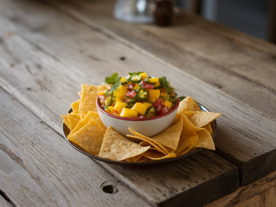15 Hot and Fiery Snacks to Enjoy with Your Coffee 8 8. Spicy Mango Salsa with Tortilla Chips