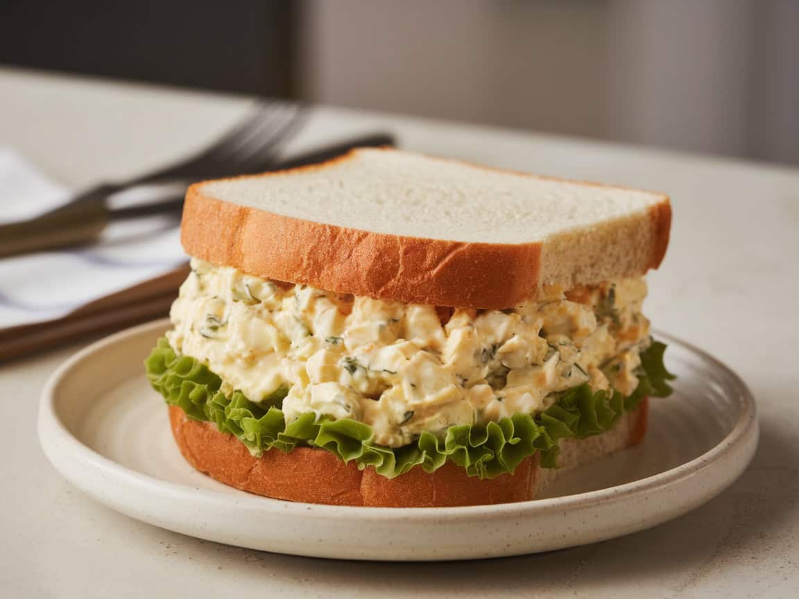 Sandwiches That Go Perfectly With Coffee 11 11. Simply Satisfying: Classic Egg Salad Sandwich