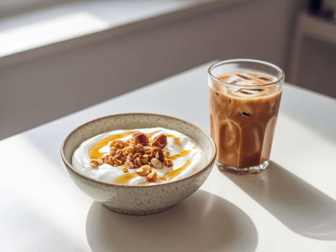 15 Refreshing Treats That Go Perfectly with Iced Coffee for Hot Summer Days 12 12. Greek Yogurt with Honey and Nuts: A Protein-Packed Pair
