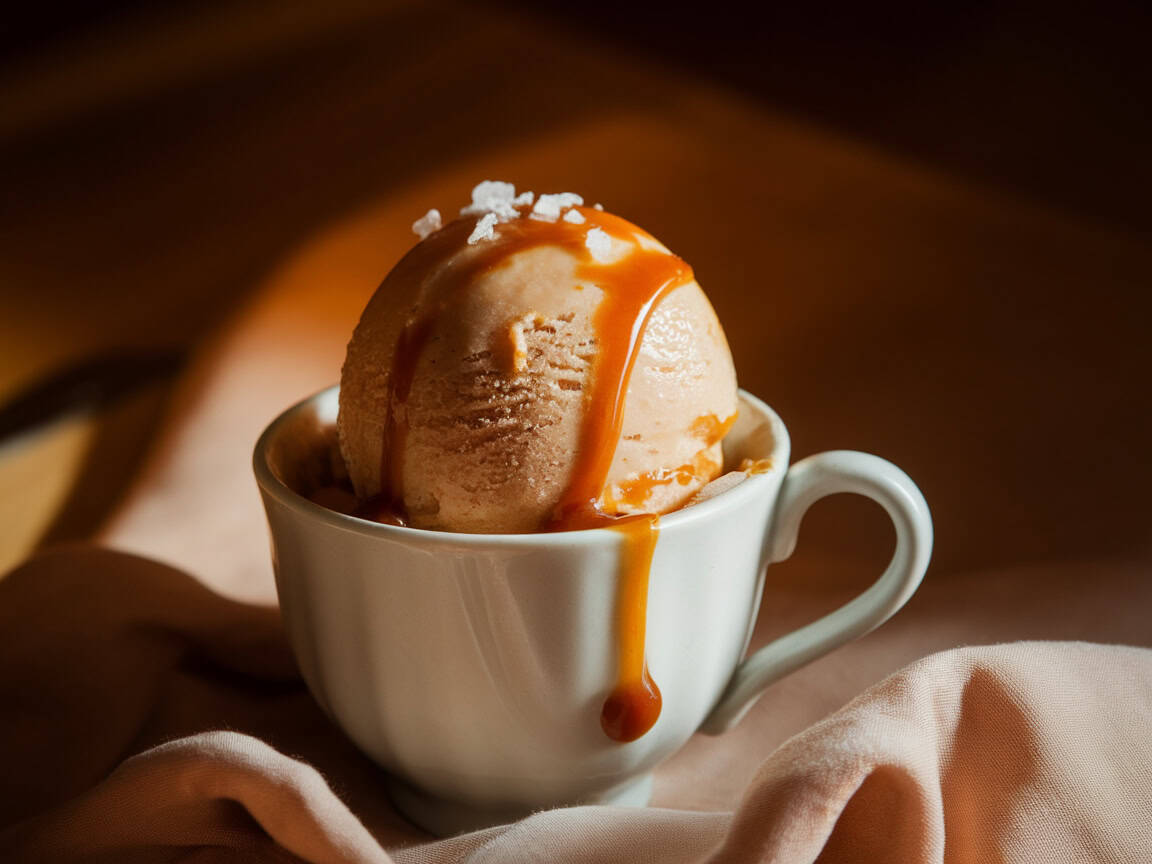 Coffee Sorbet Treats for a Refreshing Afternoon 15 15. Salted Caramel Coffee Sorbet