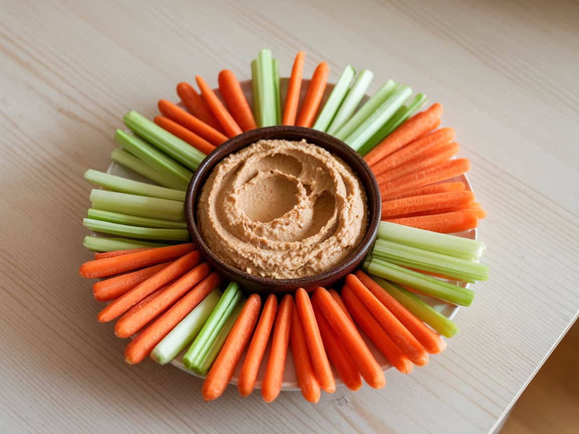 15 Healthy Snacks That Pair Perfectly with Your Coffee Break 7 7. Veggie Sticks with Hummus Dip