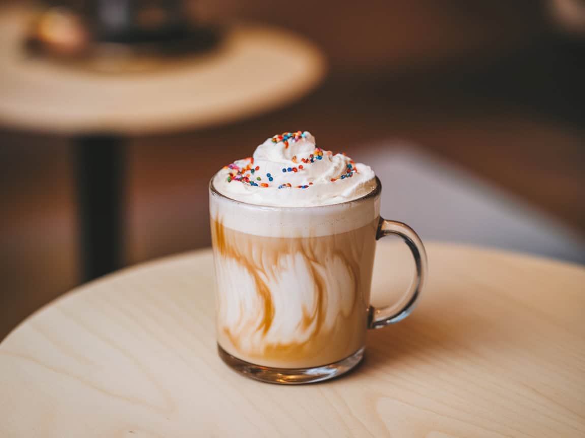 Sweet and Smooth 15 Coffee Recipes You’ll Love if You Have a Sweet Tooth 3 3. Vanilla Bean Latte Topped with Whipped Cream and Sprinkles